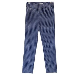 Margaret M‎ Womens Geometric Print Slim Leggings Career Casual Blue Black Large